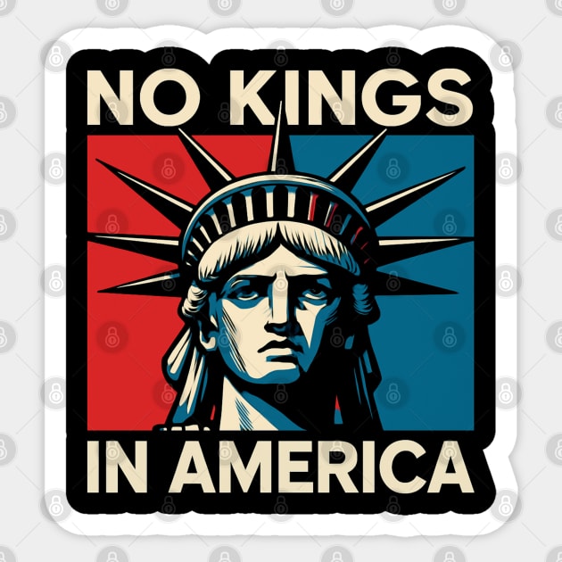 No-Kings-In-America Sticker by Creatifly Graphic Tees
